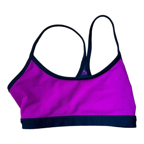 Fabletics Reversible Sports Bras Floral Purple Pink Size S - Picture 2 of 6